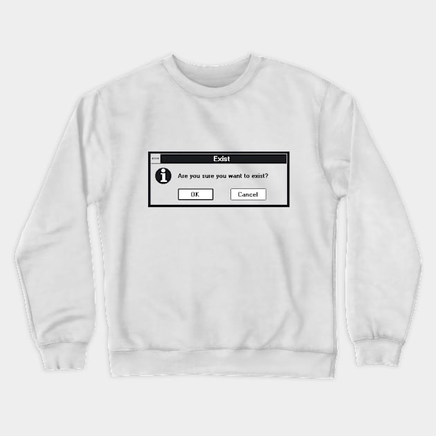 Basic Existentialism I Crewneck Sweatshirt by Grandeduc